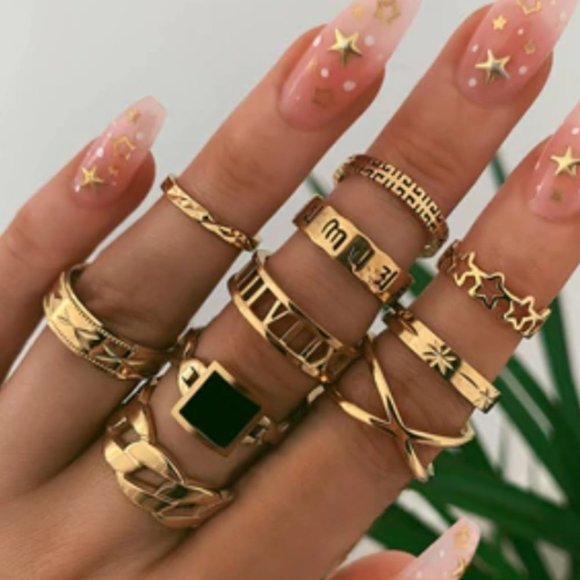 Jewelry - NEW Lot of 10 MIDI finger rings asst sizes